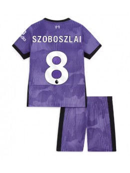 Otroški Nogometna dresi replika Liverpool Szoboszlai Dominik #8 Tretji 2023-24 Kratek rokav (+ hlače)